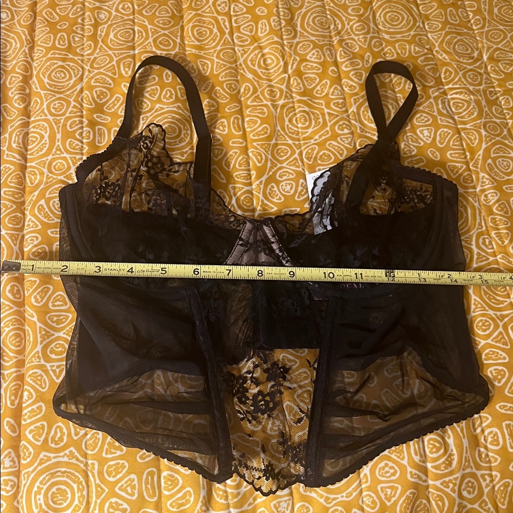 #1497**Adore Sheer Black Lace Bustier - Picture 5 of 9